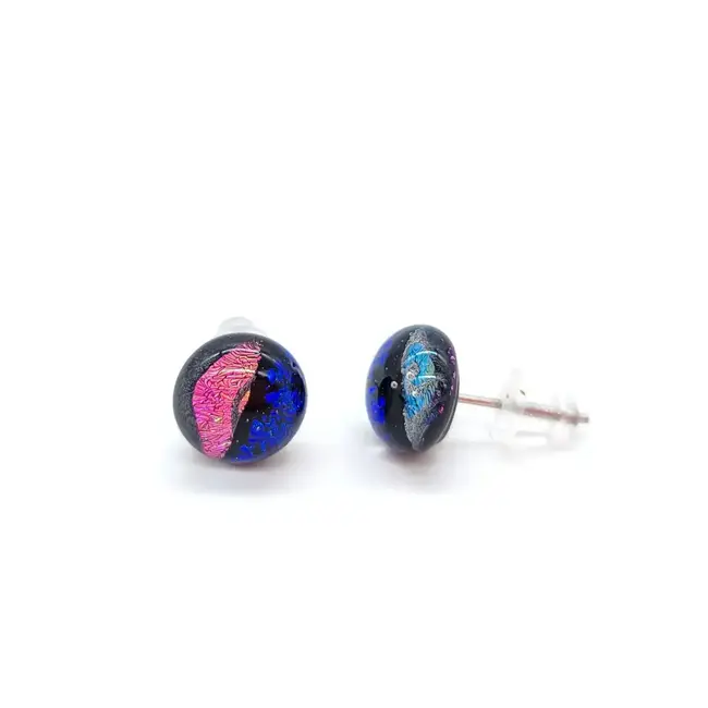 Dichroic Glass Stud Earrings