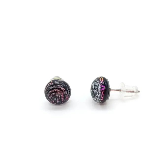 Dichroic Glass Stud Earrings