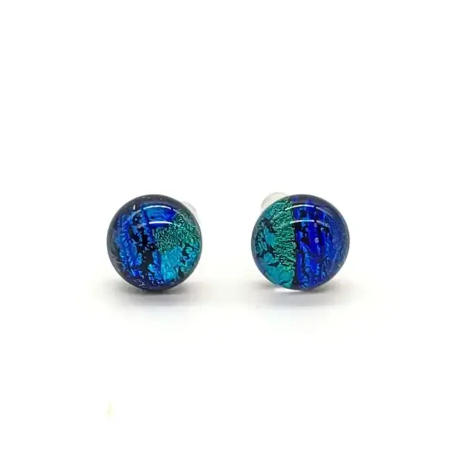 Dichroic Glass Stud Earrings