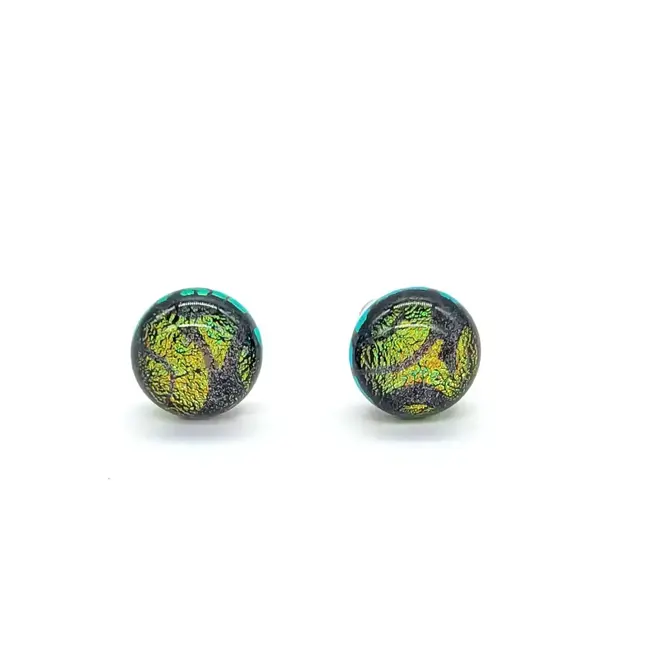 Dichroic Glass Stud Earrings