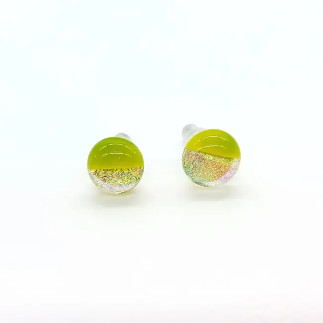 Dichroic Glass Stud Earrings