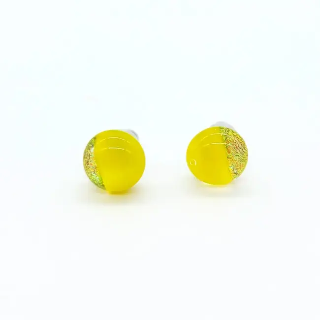 Dichroic Glass Stud Earrings