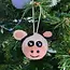 Kyrgyzstan Felted Wool Ball Ornament - Cow