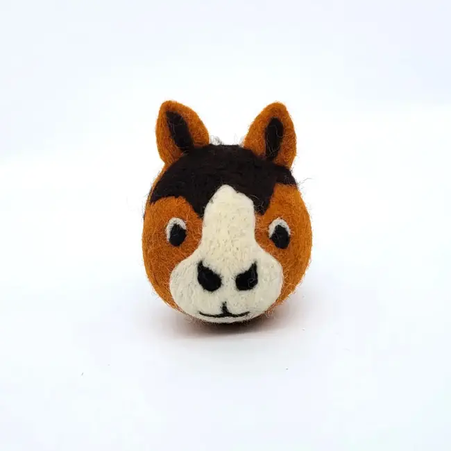 Felted Wool Ball Ornament - Horse