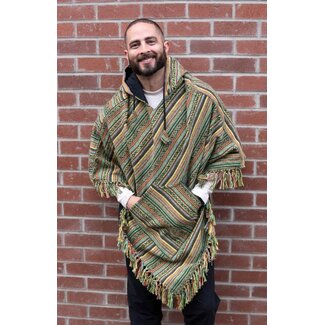 Nepal Cotton Gyari Poncho Hoodie