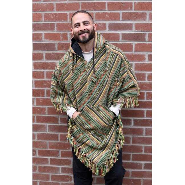 Cotton Gyari Poncho Hoodie