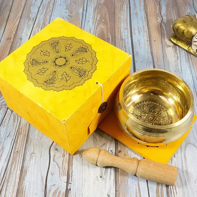 3D Design Singing Bowl (5") Gift Set