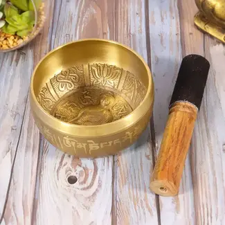 India Buddha Script Singing Bowl (4-5")