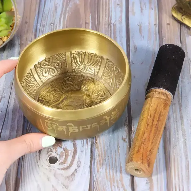 Buddha Script Singing Bowl (4-5")