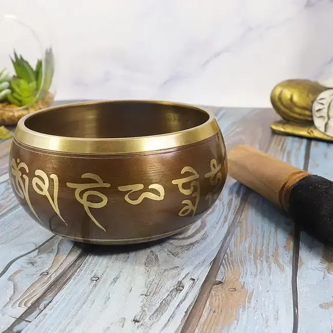 Etched Tibetan Singing Bowl (4")