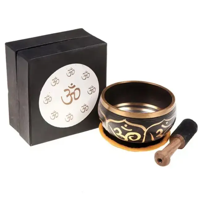 Om Script Singing Bowl Gift Set