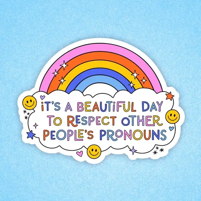 Respect Pronouns Sticker