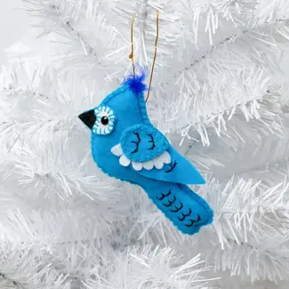 Guatemala Felt Bluejay Ornament