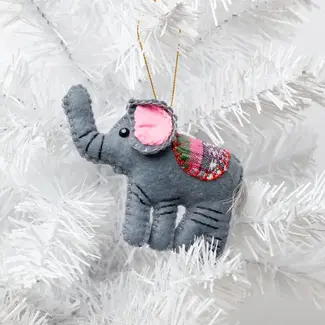 Guatemala Felt Elephant Ornament