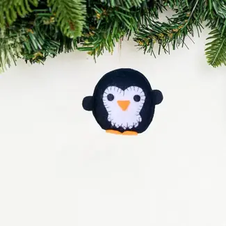 Guatemala Mini Penguin Felt Ornament