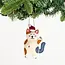 Guatemala Stealing Santa Hat Cat Ornament