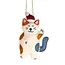Stealing Santa Hat Cat Ornament
