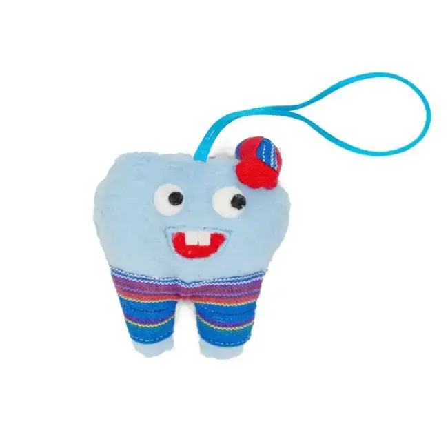 Toothy Hanging Tooth Fairy Bag - Blue