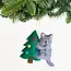 Toppling the Tree Cat Ornament