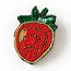 India Bala Mani Beaded Brooch Pin - Strawberry