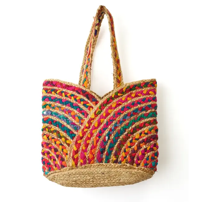 Chindi Hand Woven Multicolor Carryall Bag