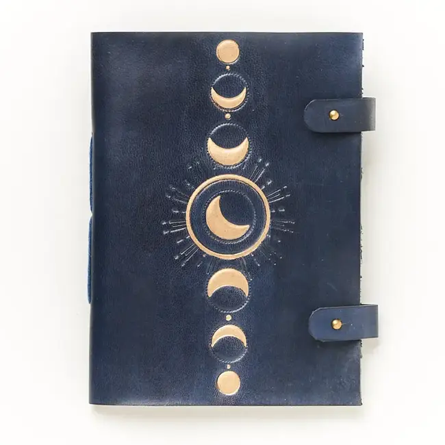 Moon Phase Embossed Leather Journal (5x7)