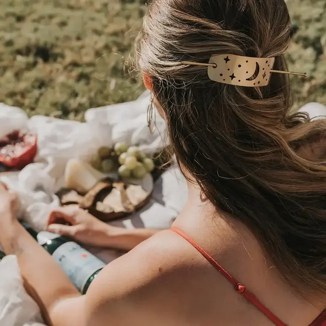 Nakshatra Celestial Hair Slide with Stick