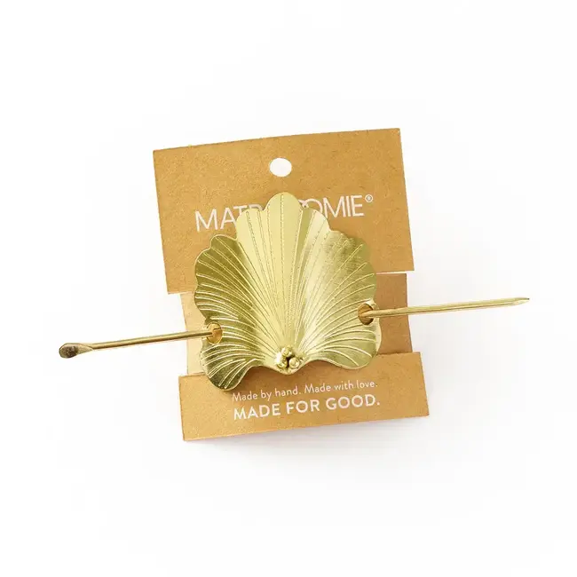 Sayuri Ginkgo Leaf Hair Pin w/ Slide