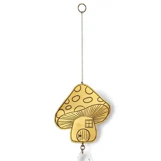India CLEARANCE Surya Mushroom Engraved Brass Suncatcher