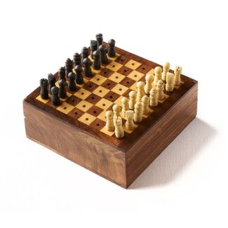 India Travel Chess Game Set w/ Storage Box