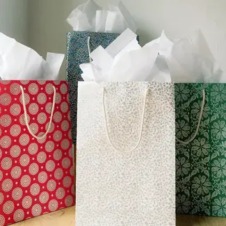 India Recycled Paper Gift Bag - Holiday