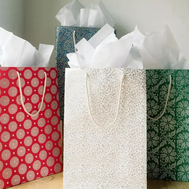 Recycled Paper Gift Bag - Holiday