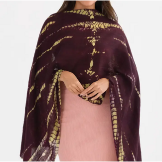 India Shibori Wool Scarf