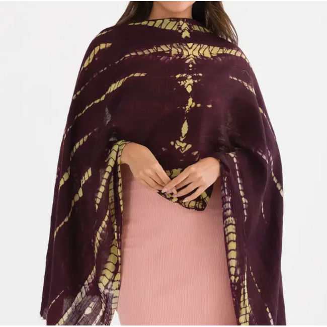 Shibori Wool Scarf