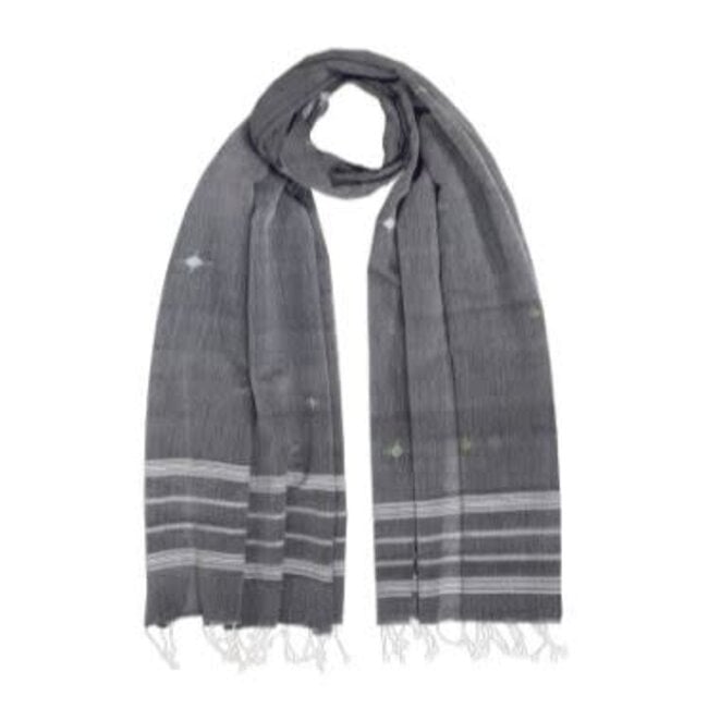 Earthy Stripes Cotton Scarf