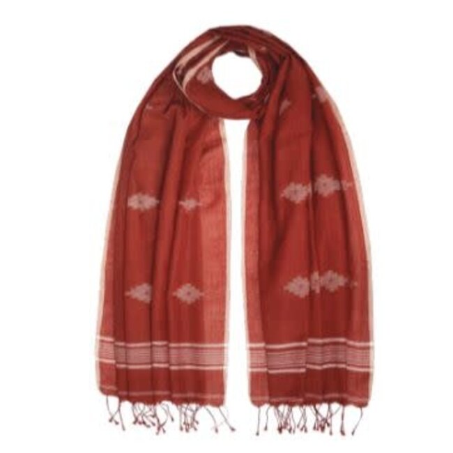 Earthy Stripes Cotton Scarf