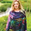 India Leela Lotus Wool Shawl - Purple Multi