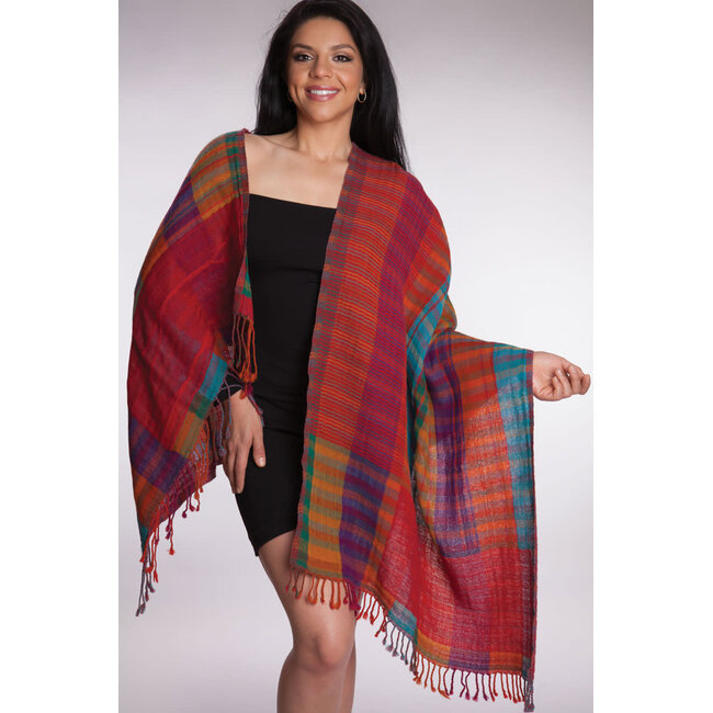 Kalya Wool & Cotton Shawl