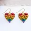 Rainbow Heart Milieu Earrings