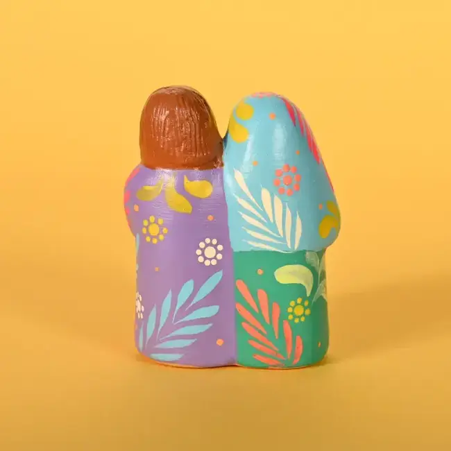 Green & Lilac Holy Family Nativity