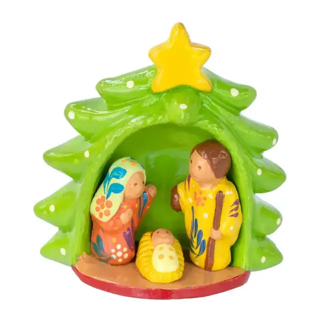 Ceramic Nativity Tree Ornament