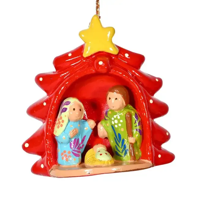 Ceramic Nativity Tree Ornament