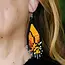 Beaded Monarch Butterfly Fringe Earrings