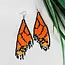 Beaded Monarch Butterfly Fringe Earrings