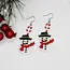Frosty the Snowman Beaded Earrings