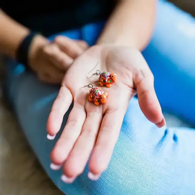 Turtle Ceramic Earrings