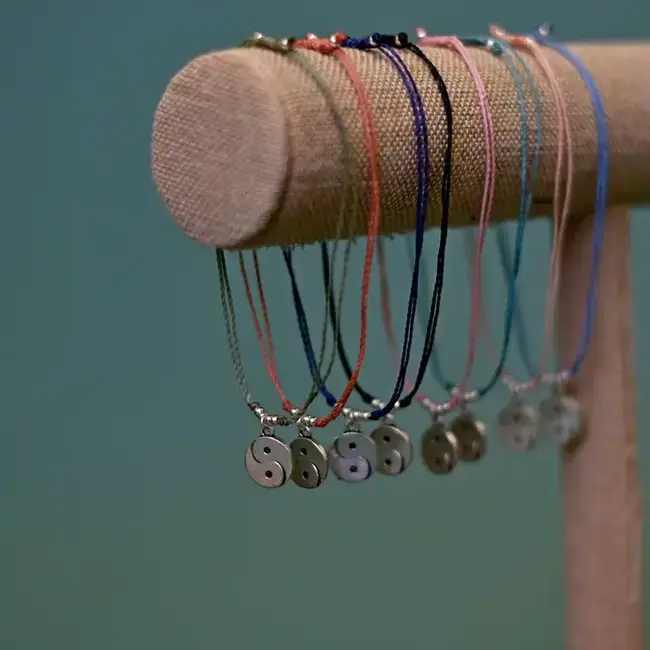 Yin Yang String Charm Bracelet