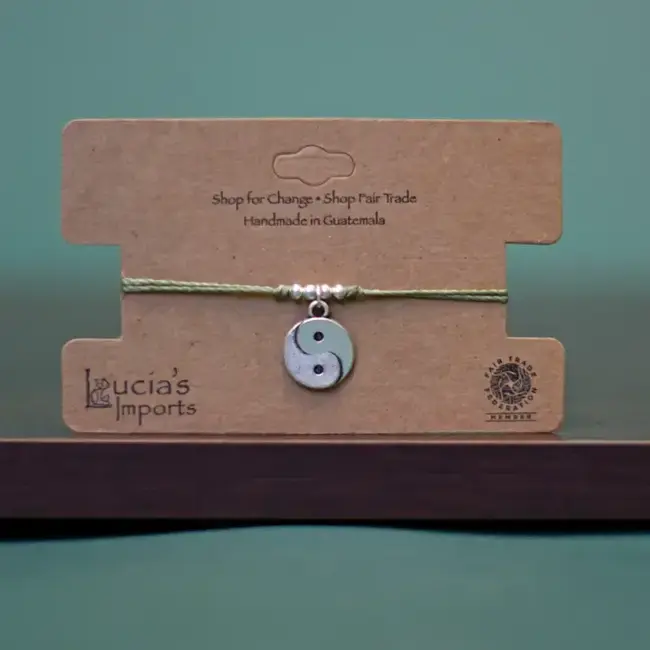 Yin Yang String Charm Bracelet