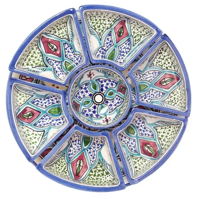 Amira Ceramic Tapas Chip & Dip Server