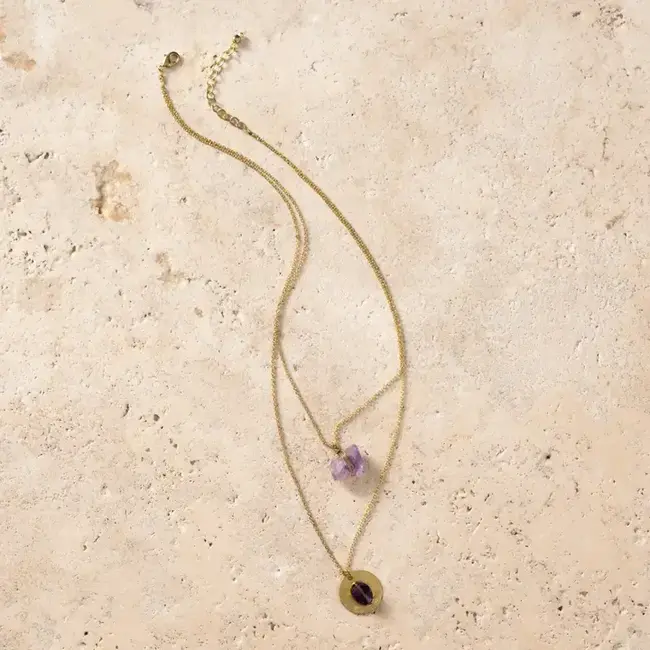 Dhumra Double Layer Agate Necklace